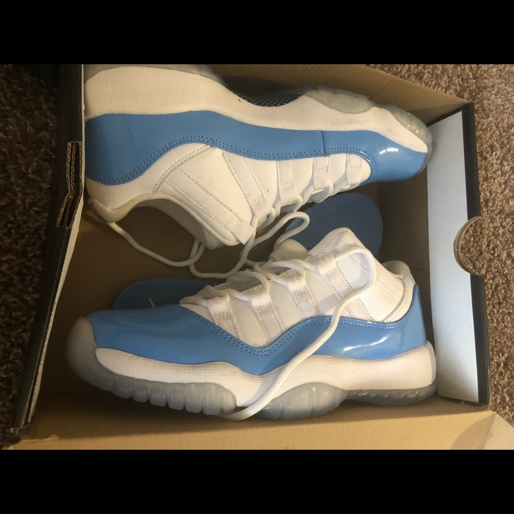 Blue and white Jordan 11